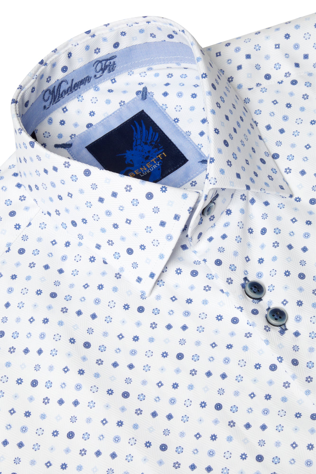 Amur Blue Benetti Menswear Casual Shirt