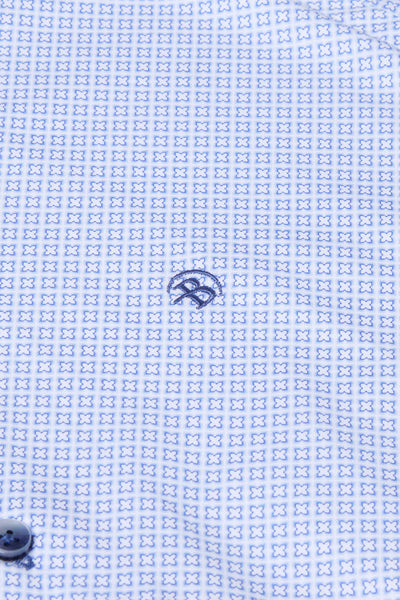 Baker Blue Long Sleeve Benetti Menswear Shirt