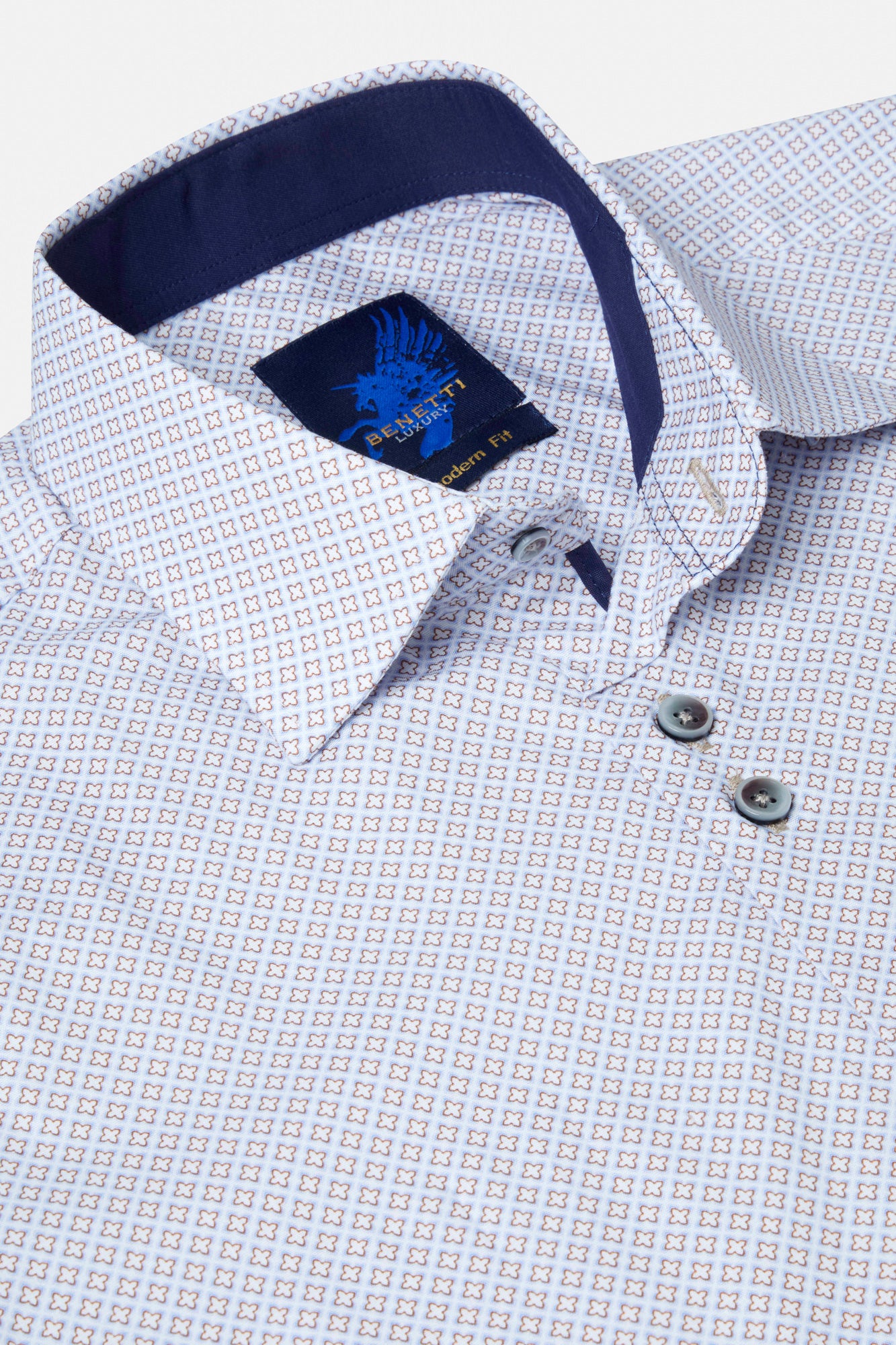 Baker Coffee Short Sleeved Shirt By Benetti Menswear