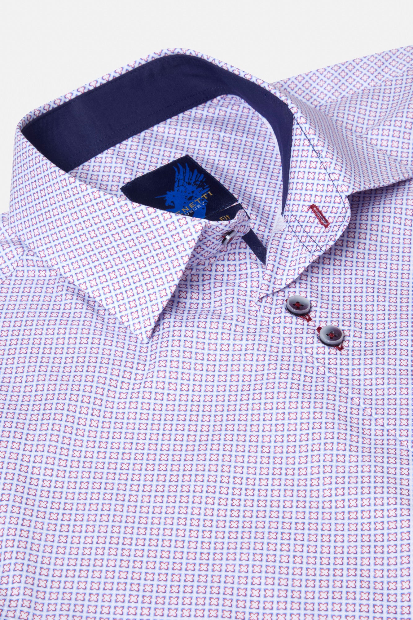 Baker Red Long Sleeve Shirt By Benetti Menswear