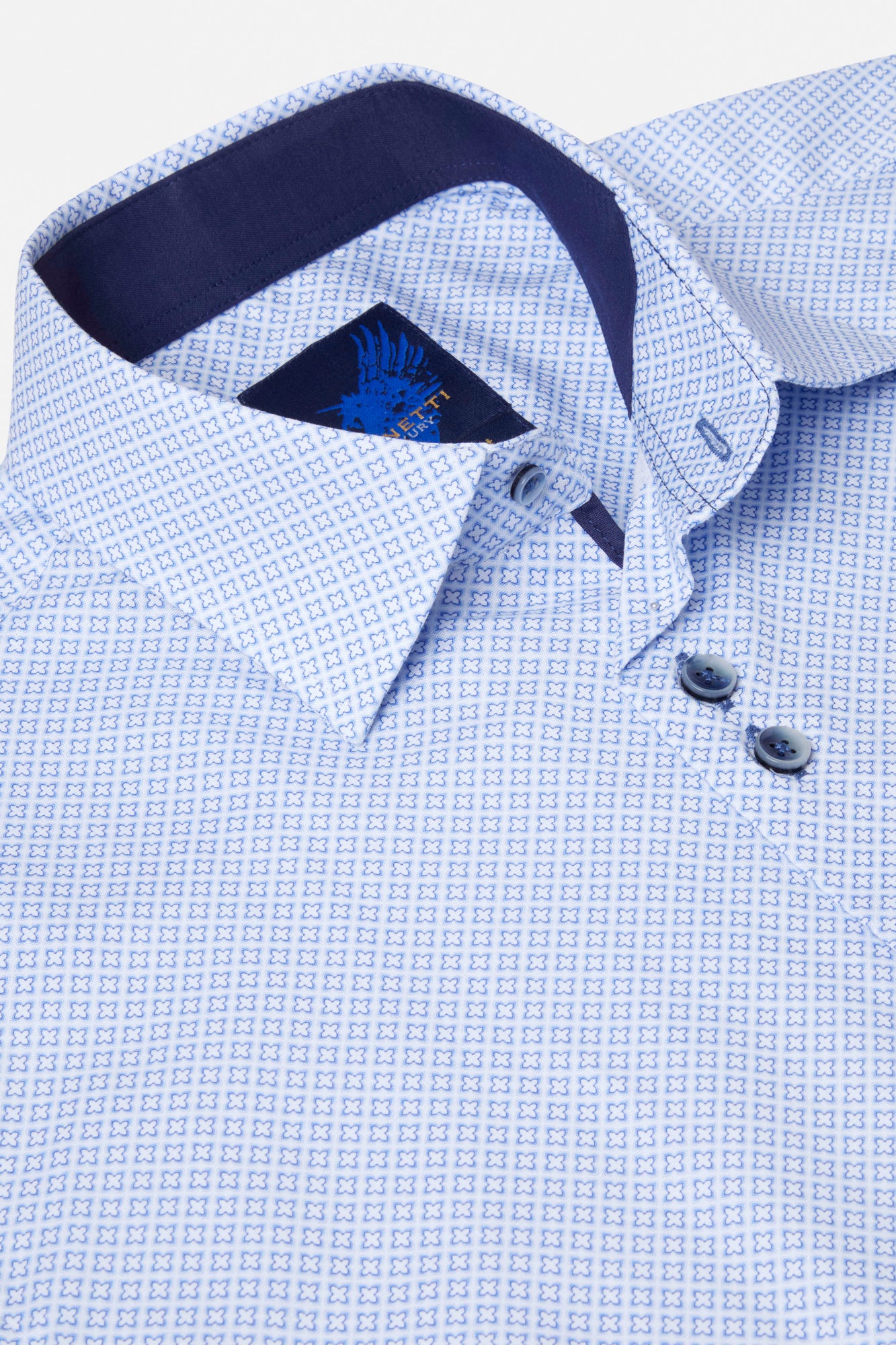 Barker Blue Short Sleeved Shirt By Benetti Menswear