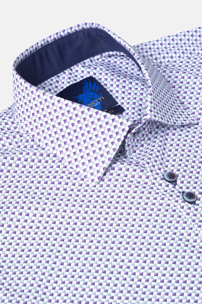 Cody Grape Short Sleeved Shirt By Benetti Menswear