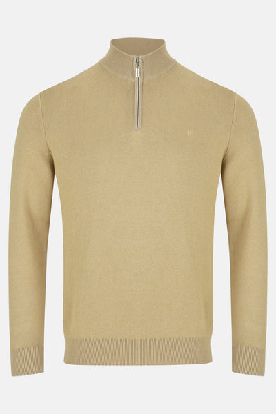 Gale Lemon Quarter Zip Sweater By Benetti Menswear