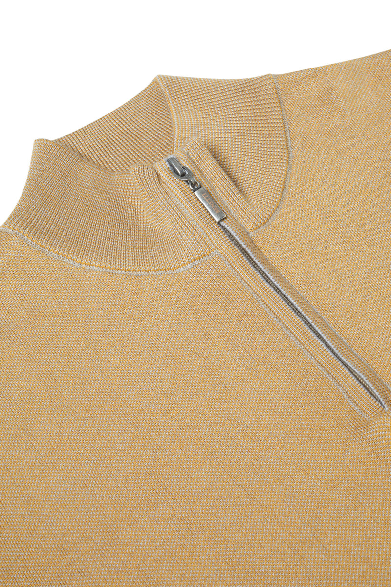 Gale Lemon Quarter Zip Sweater By Benetti Menswear 
