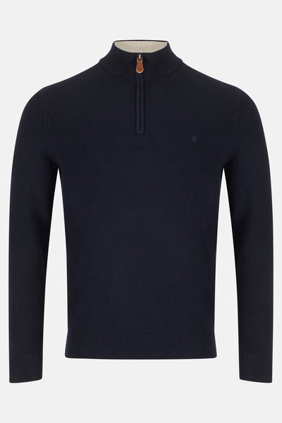 Dawson Navy Qtr Zip By Benetti Menswear