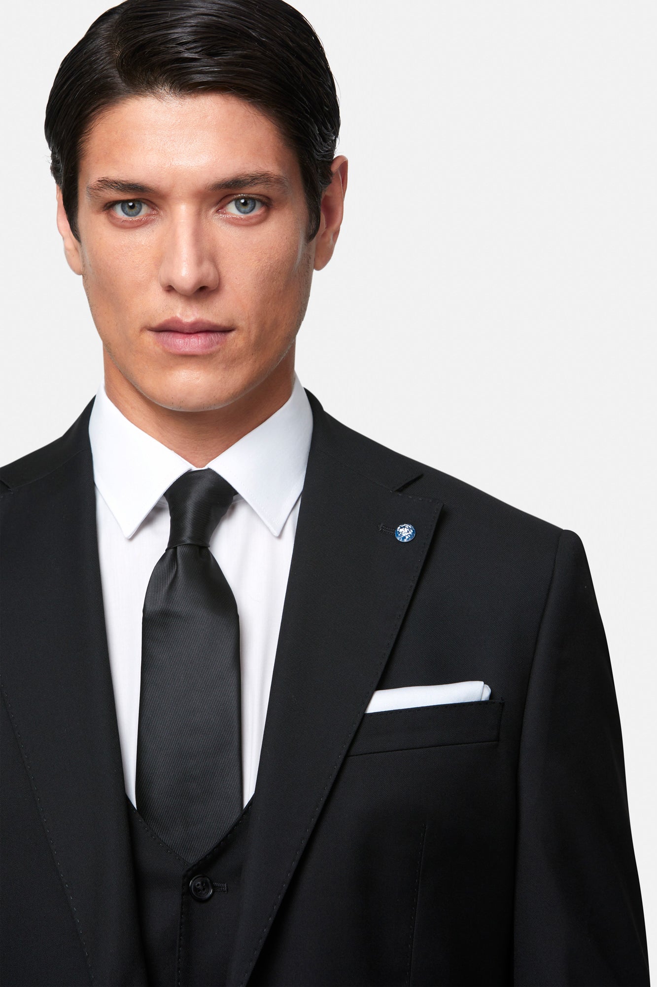 Edina 3pc Black Suit By Benetti Menswear