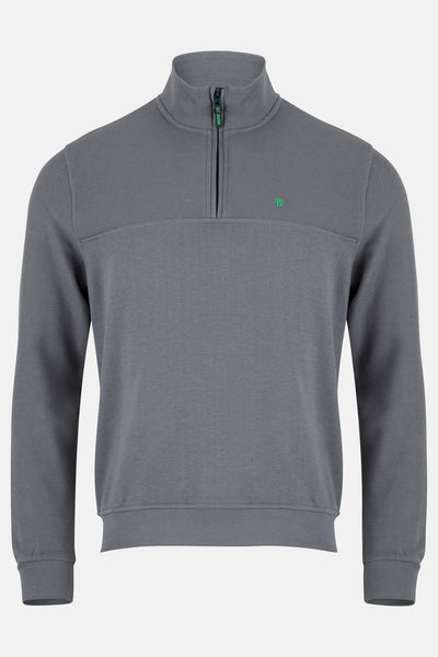 Erol Grey Qtr Zip By Benetti Menswear