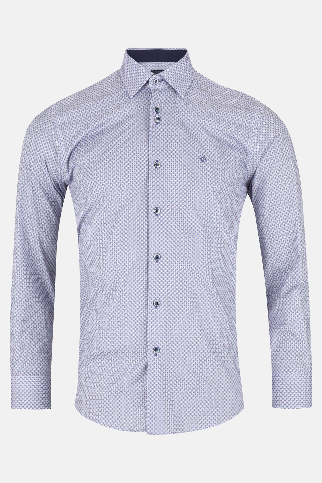 Evan Blue L/S Shirt By Benetti Menswear 