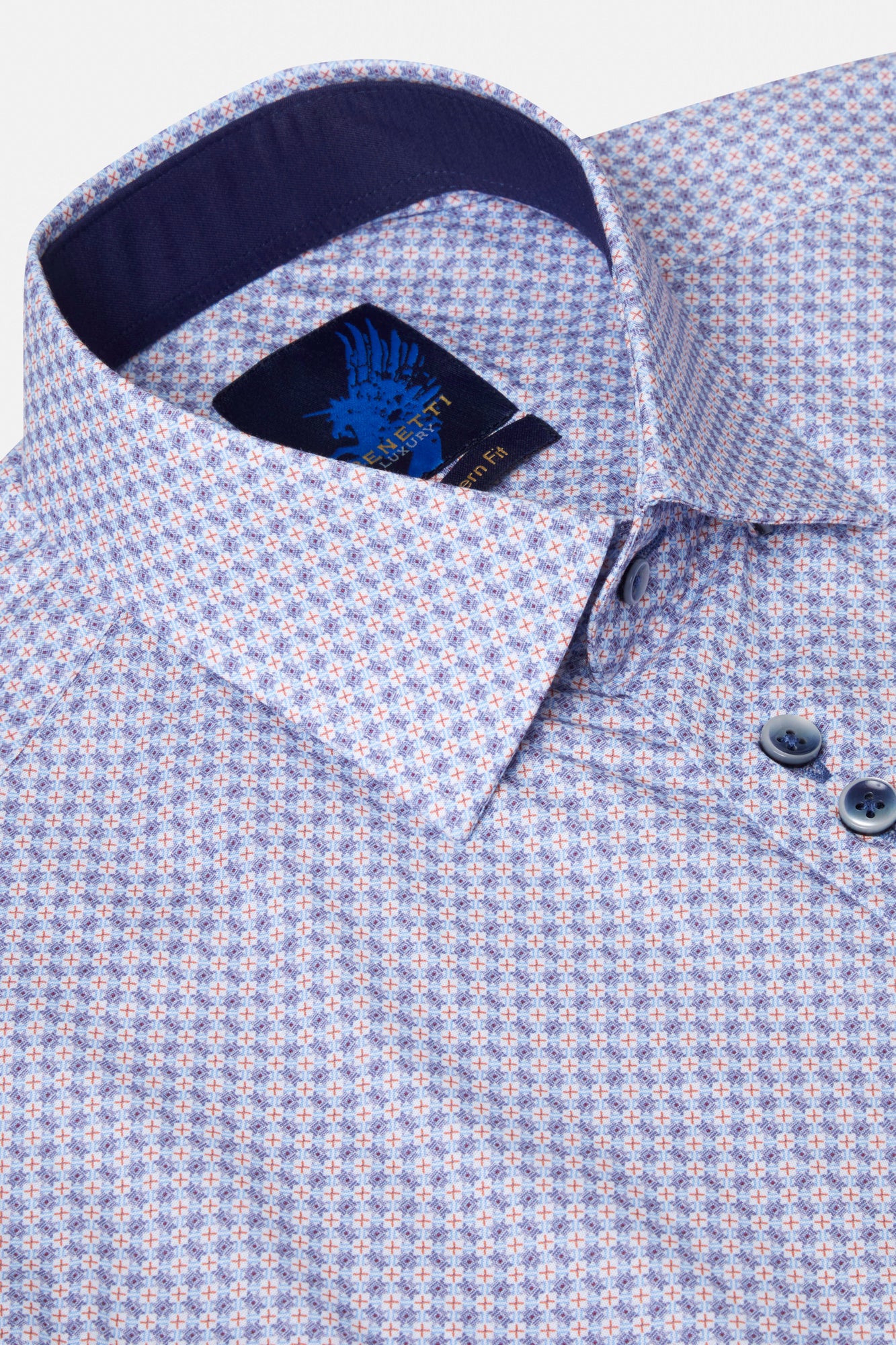 Evan Blue L/S Shirt By Benetti Menswear