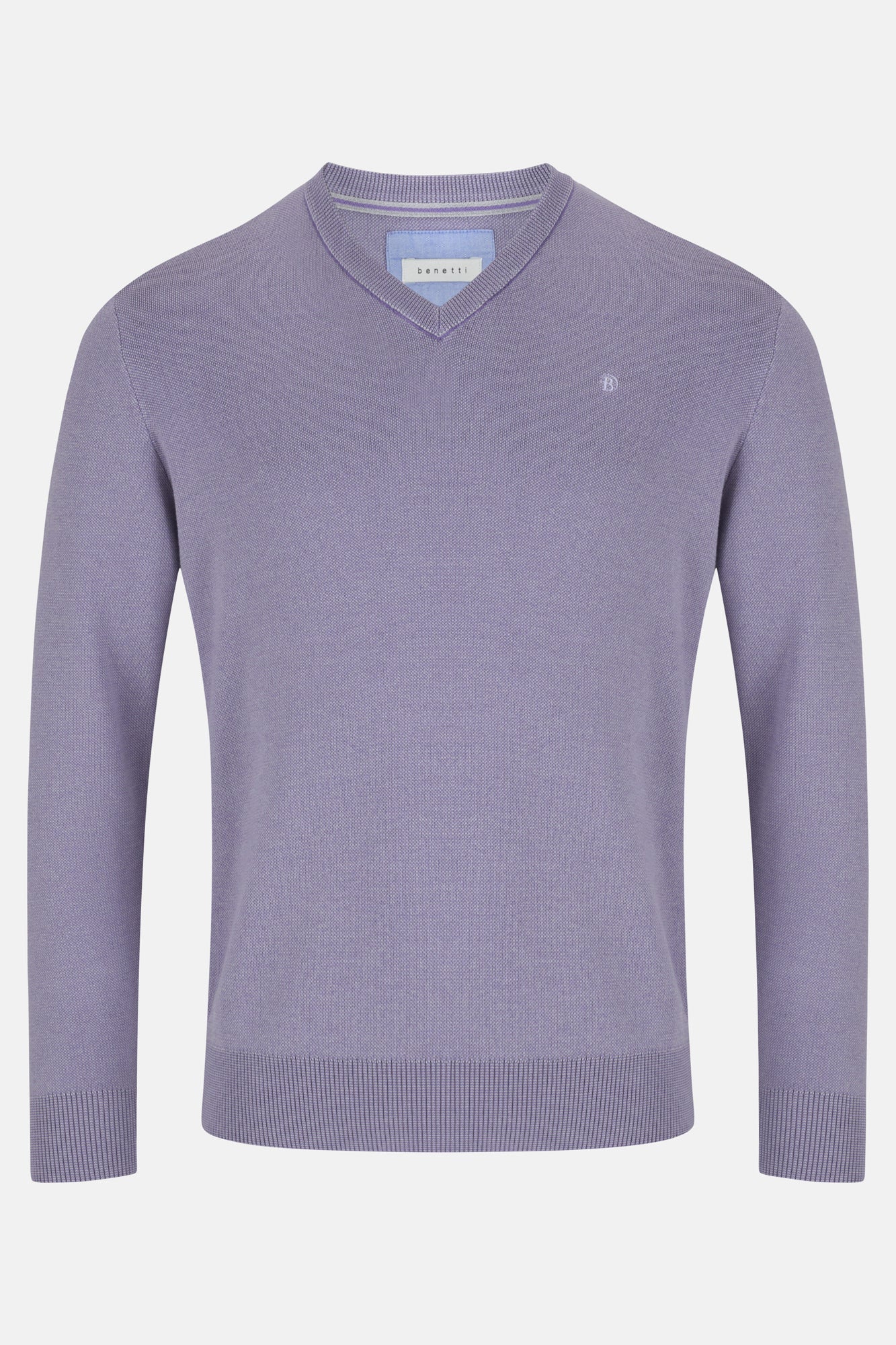 Gale Lilac V Neck Sweater By Benetti Menswear
