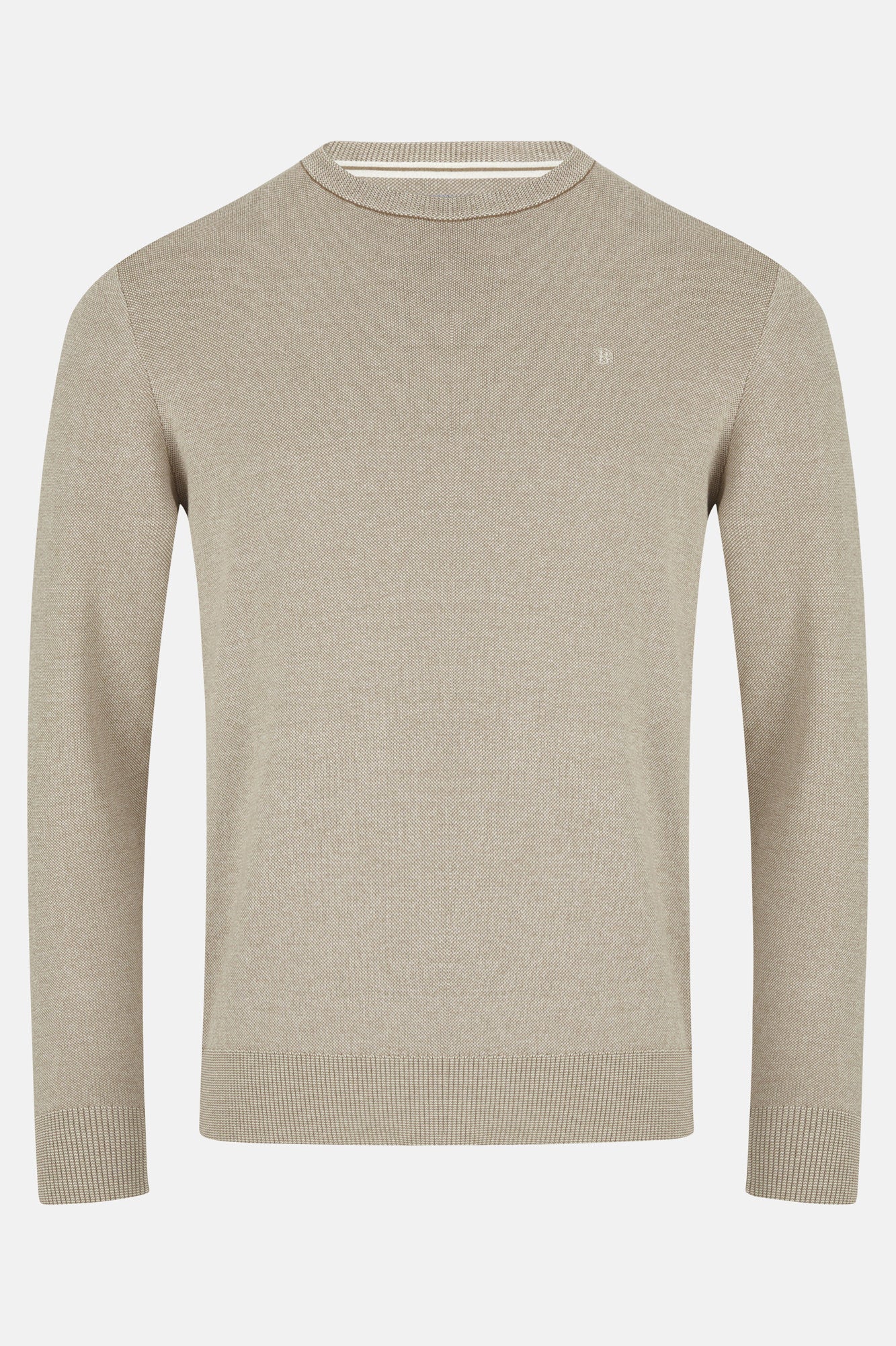 Gale Sand Crew Neck Sweater By Benetti Menswear