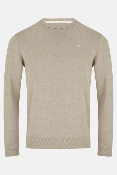Gale Sand Crew Neck Sweater By Benetti Menswear