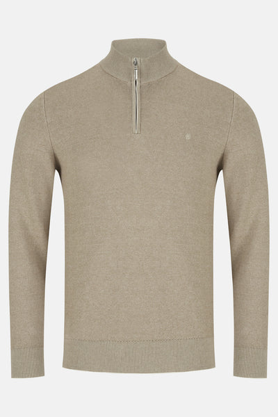 Gale Sand Quarter Zip by Benetti Menswear