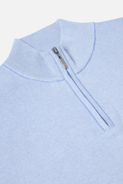 Benetti Gale Sky Quarter Zip Sweater