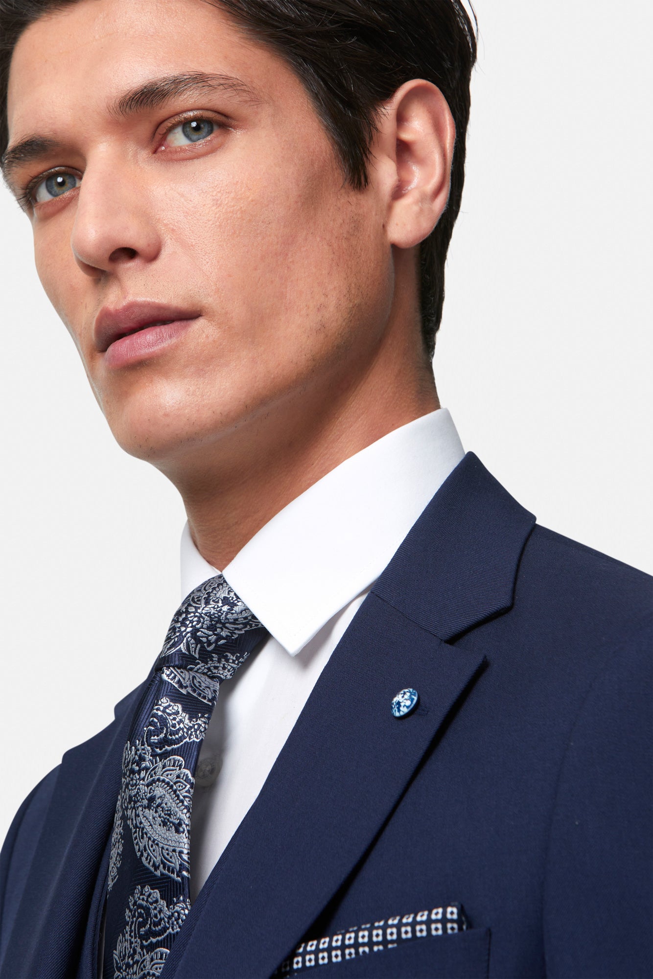 James Navy 3 Piece Suit By Benetti Menswear