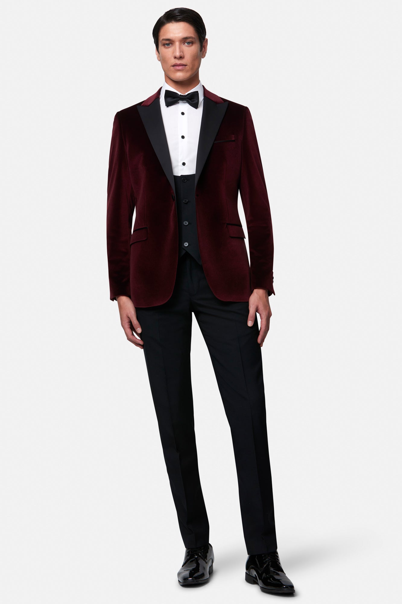 Jasper Bordo Velvet Tuxedo By Benetti Menswear