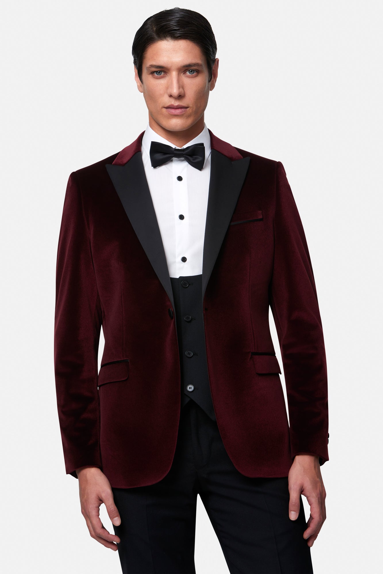 Jasper Bordo Velvet Tuxedo By Benetti Menswear