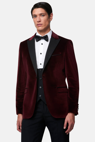 Jasper Bordo Velvet Tuxedo By Benetti Menswear