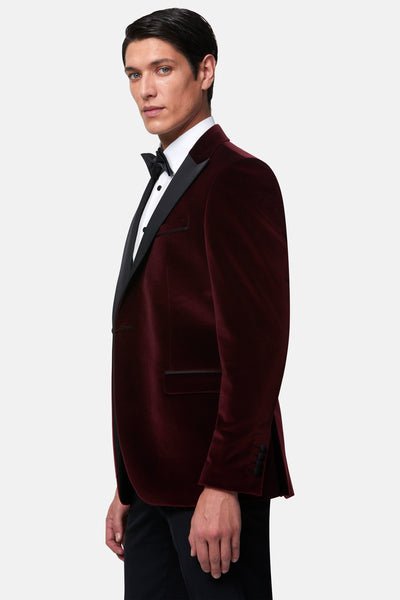 Jasper Bordo Velvet Tuxedo By Benetti Menswear