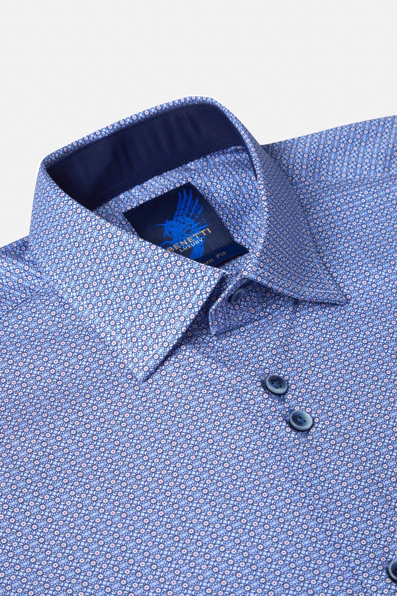 Liam Blue S/S Shirt By Benetti Menswear