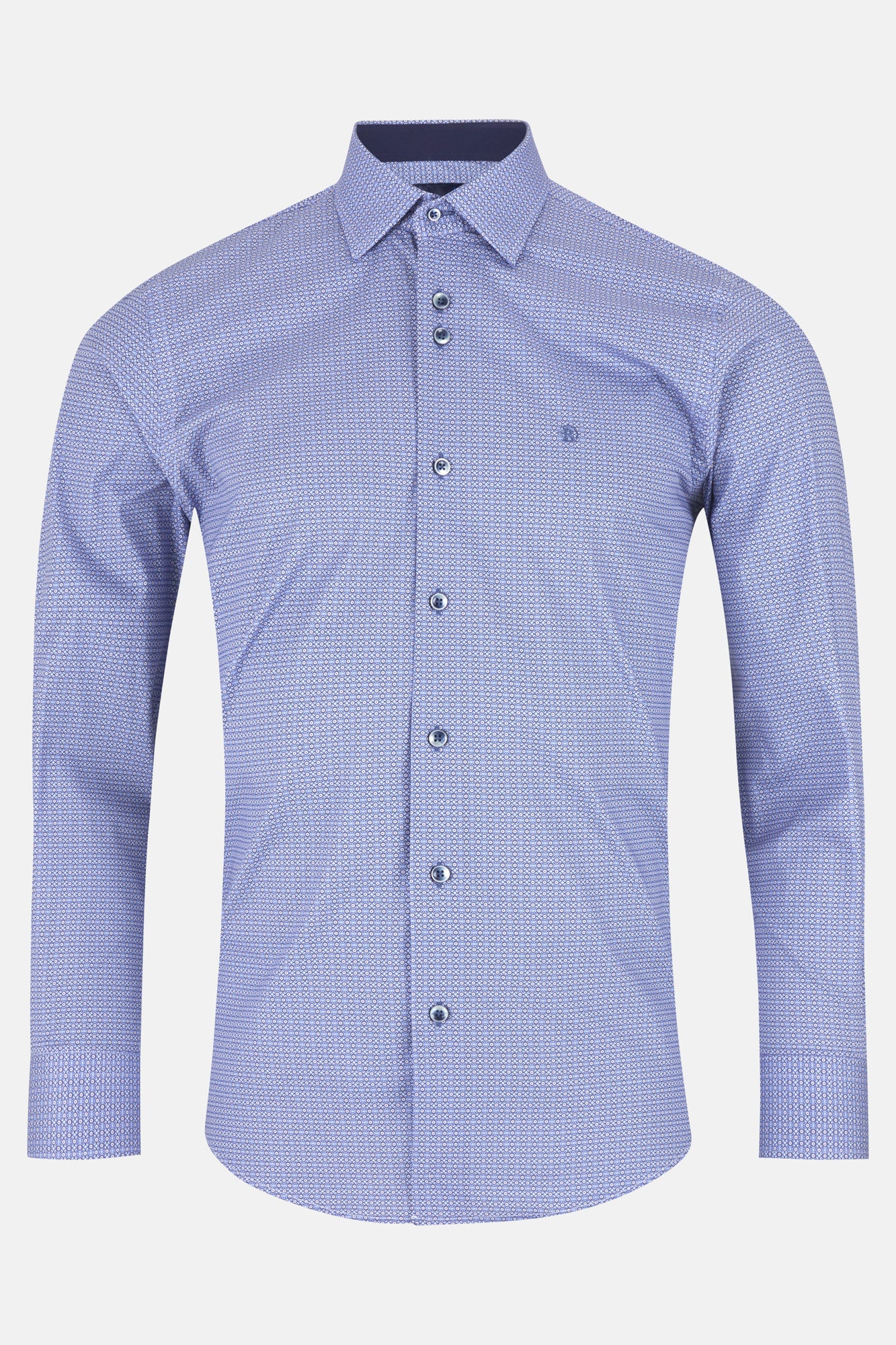 Liam Blue L/S Shirt By Benetti Menswear 