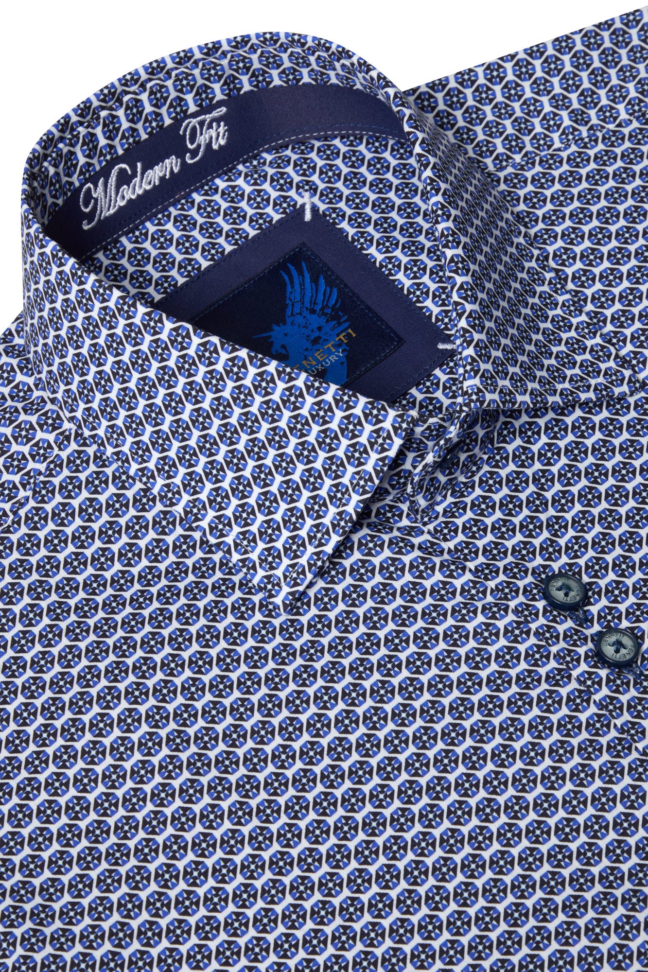 Liffey Navy Shirt By Benetti Menswear