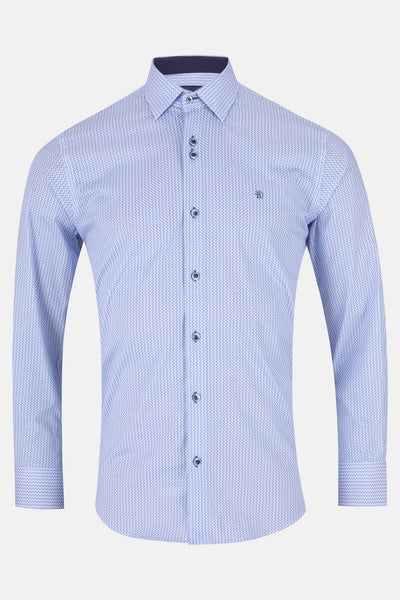 Luke Blue L/S Shirt By Benetti Menswear