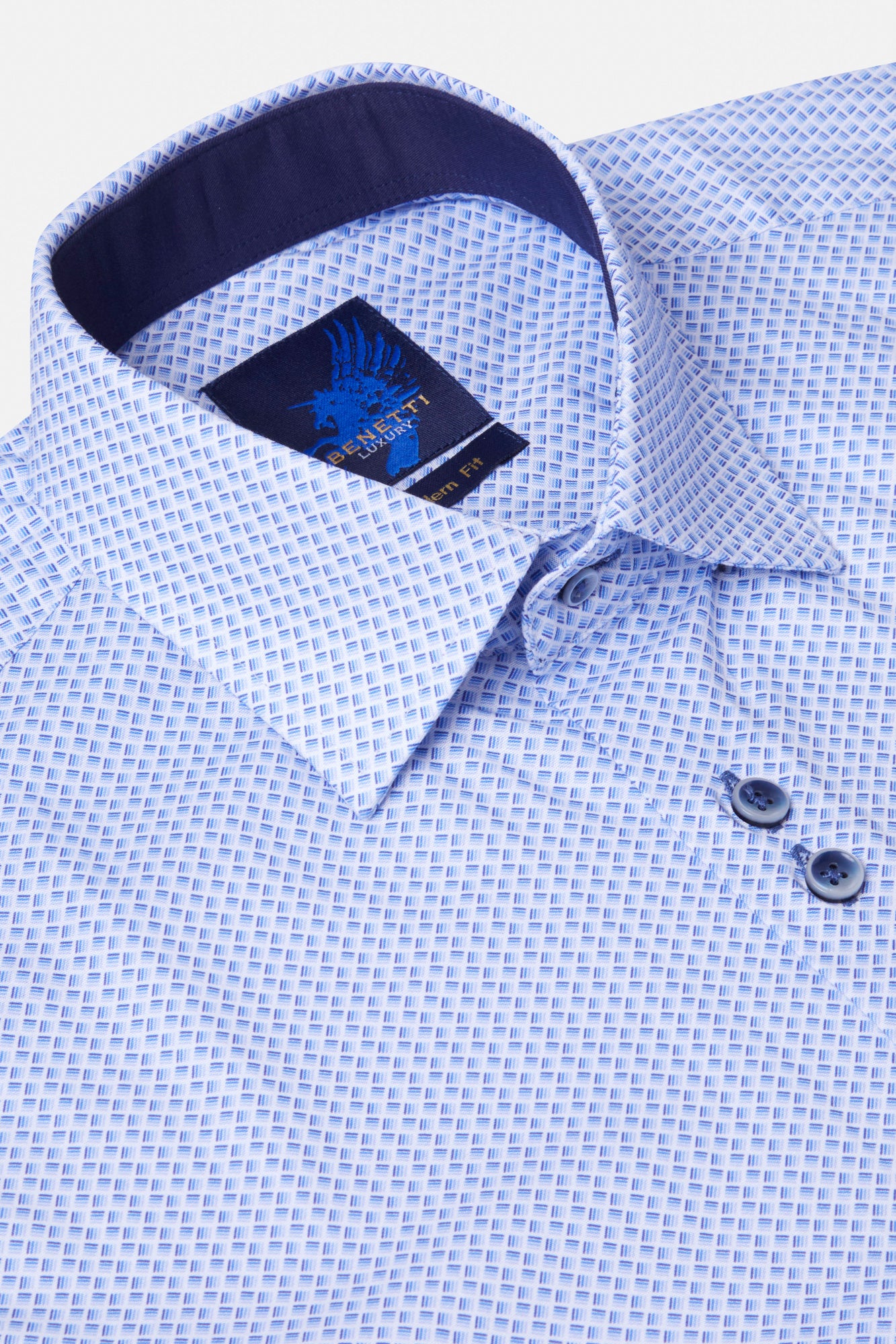 Luke Blue L/S Shirt By Benetti Menswear