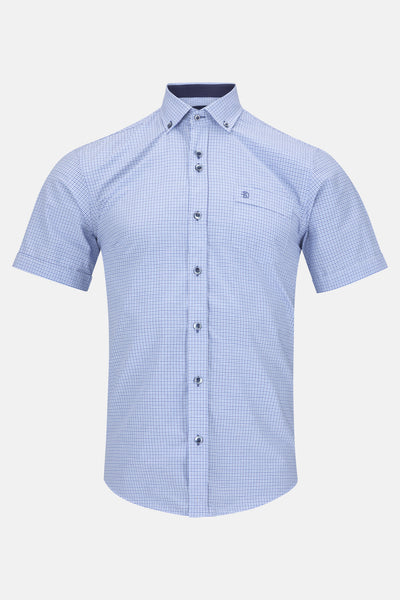 Milo Blue Short Sleeve Shirt By Benetti Menswear