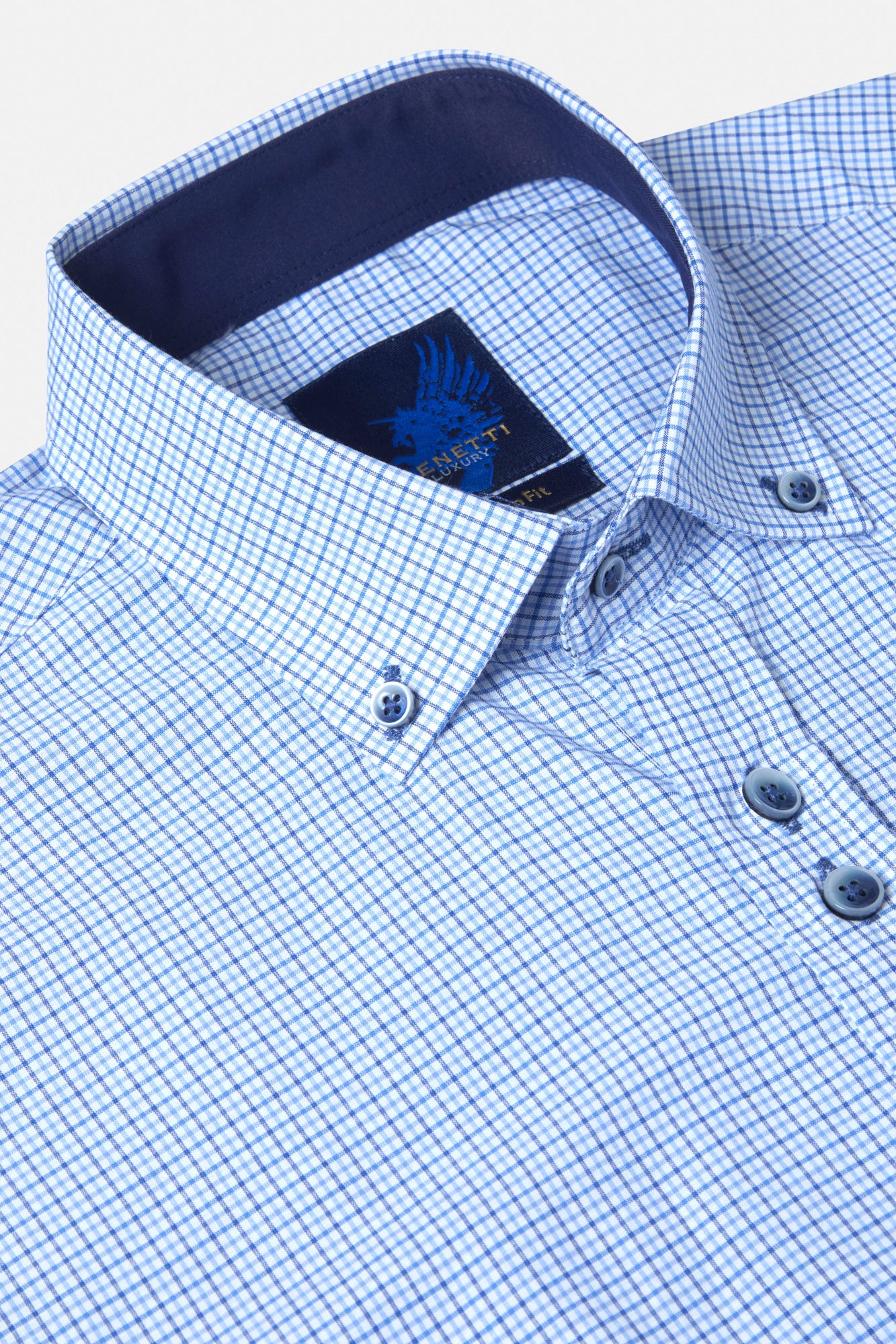 Milo Blue Short Sleeve Shirt By Benetti Menswear