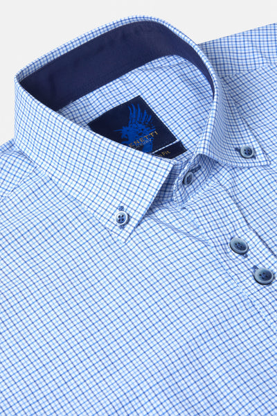 Milo Blue Short Sleeve Shirt By Benetti Menswear