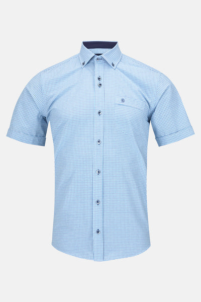 Milo Teal Short Sleeve Shirt By Benetti Menswear