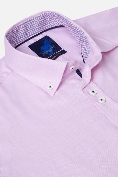 Noah Pink Long Sleeve Oxford Shirt By Benetti Menswear