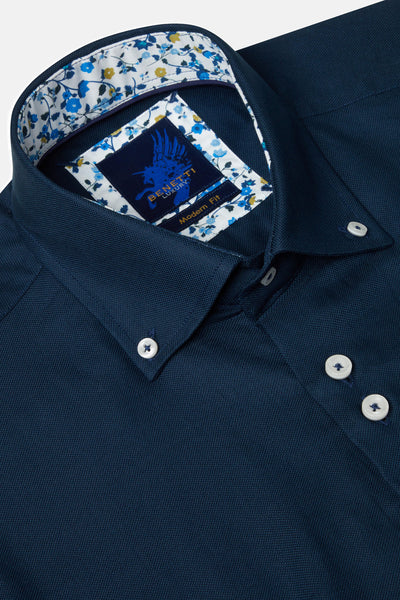 Benetti Oxford Navy Long Sleeve Shirt