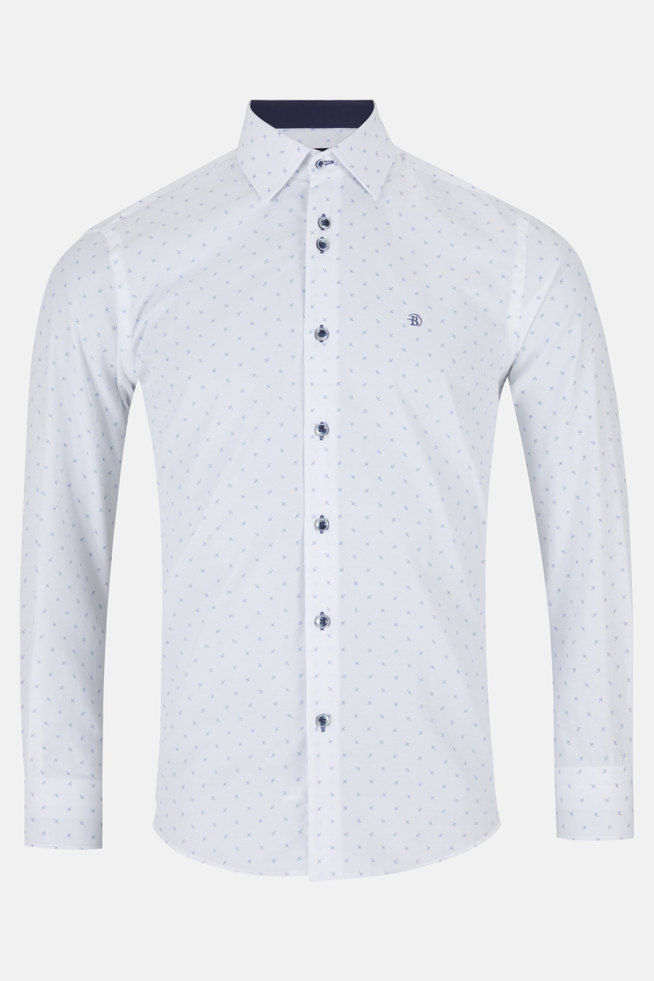 Theo Blue L/S Shirt By Benetti Menswear