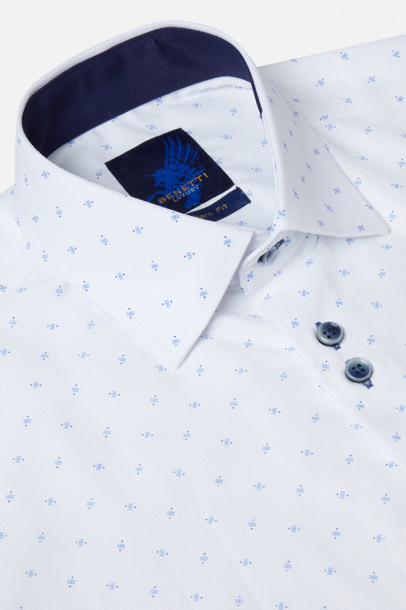 Theo Blue L/S Shirt By Benetti Menswear
