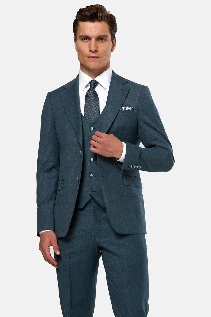 Aston Teal 3 Piece Benetti Menswear Suit 