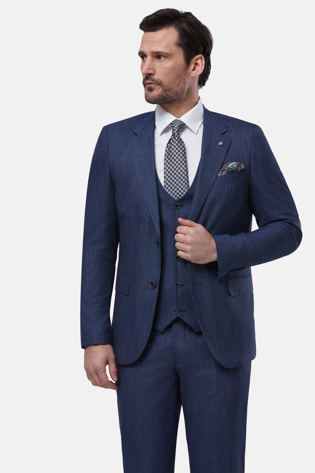 Borneo Navy 3 Piece Suit By Benetti Menswear