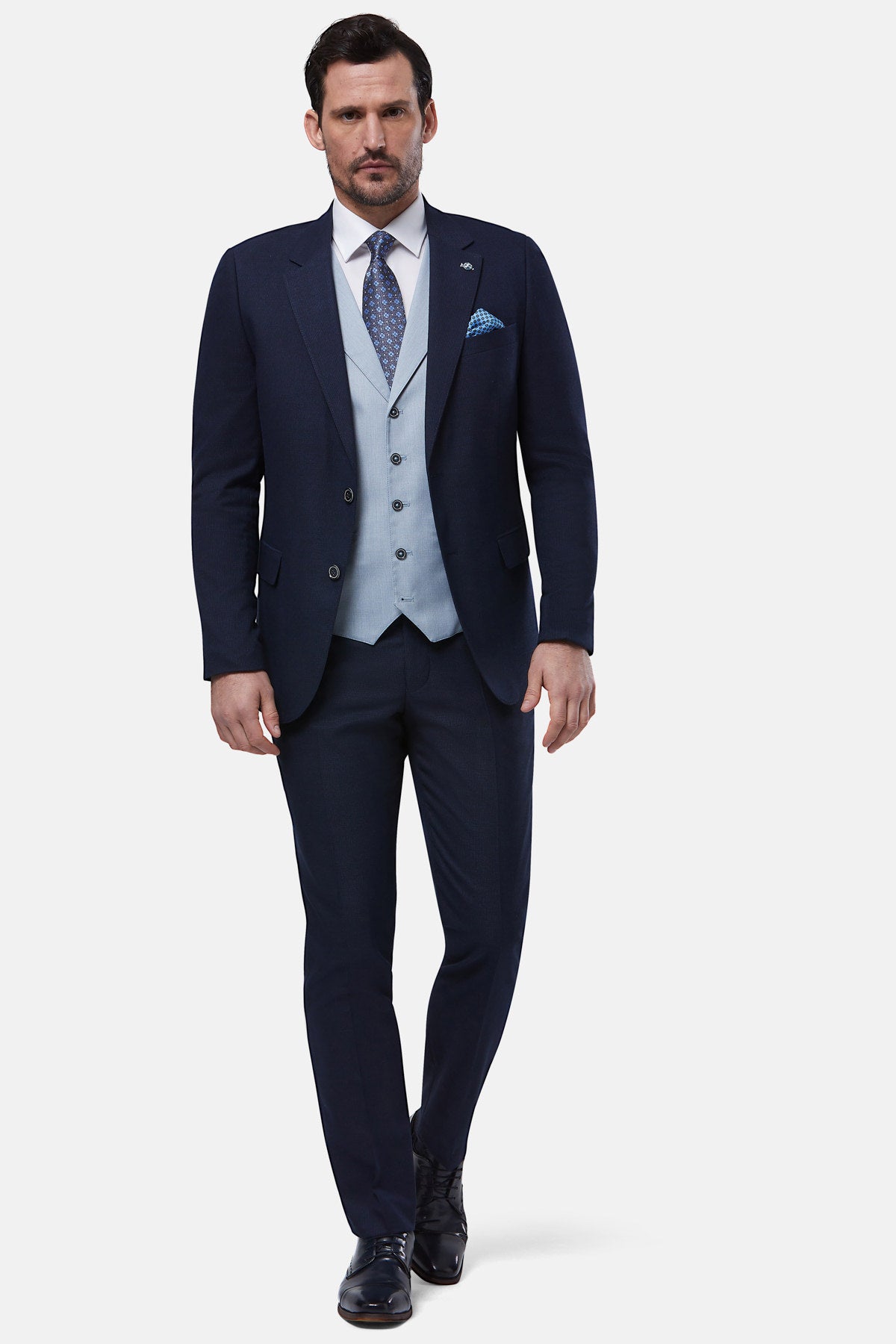 Athemis Navy 3 Piece Benetti Menswear Suit