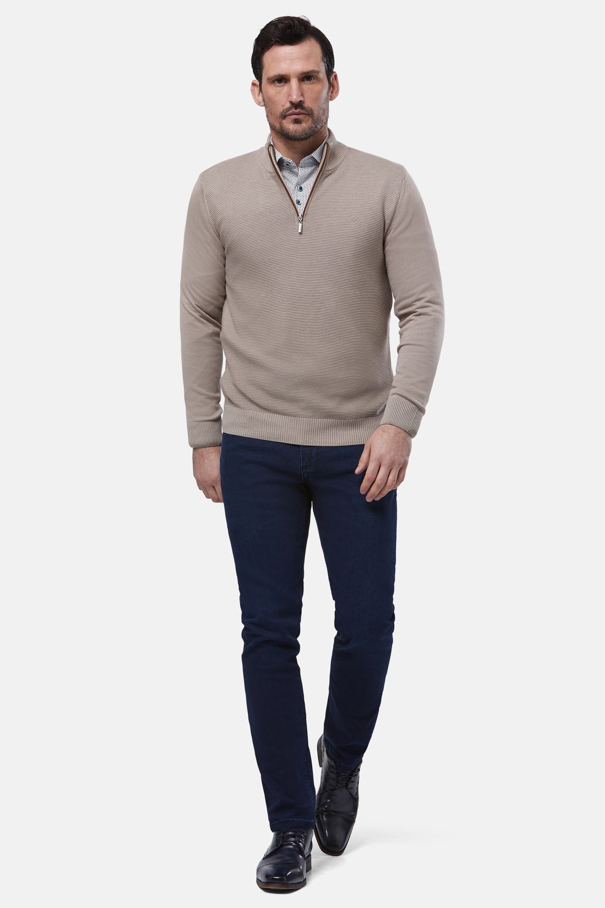Quarter Zip Sweater By Benetti Menswear