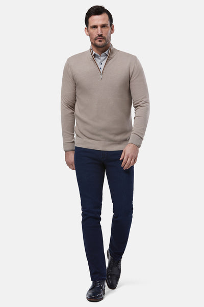 Quarter Zip Sweater By Benetti Menswear