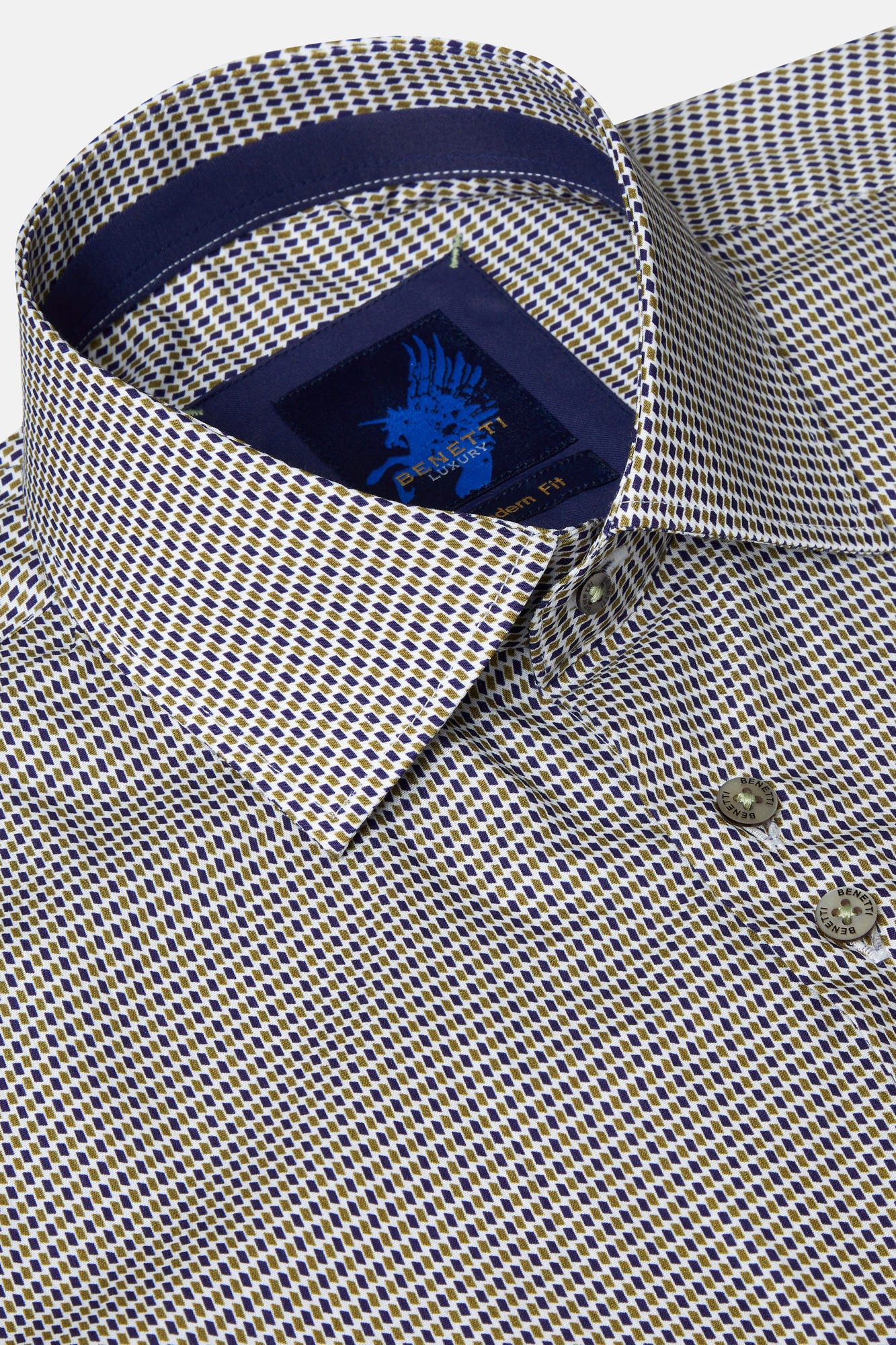 Bergamo Olive Shirt By Benetti Menswear
