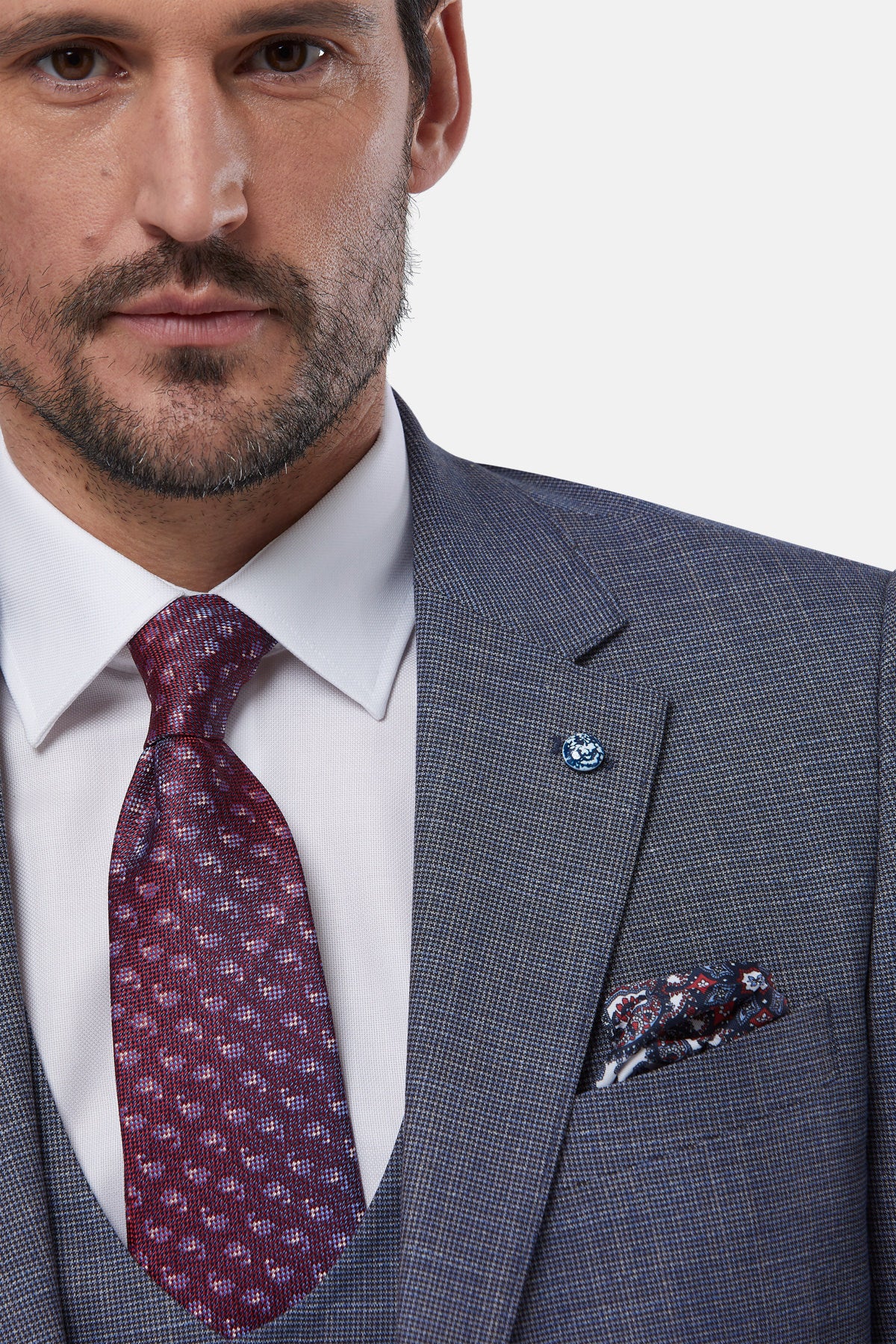 Borneo Grey 3 Piece Suit By Benetti Menswear