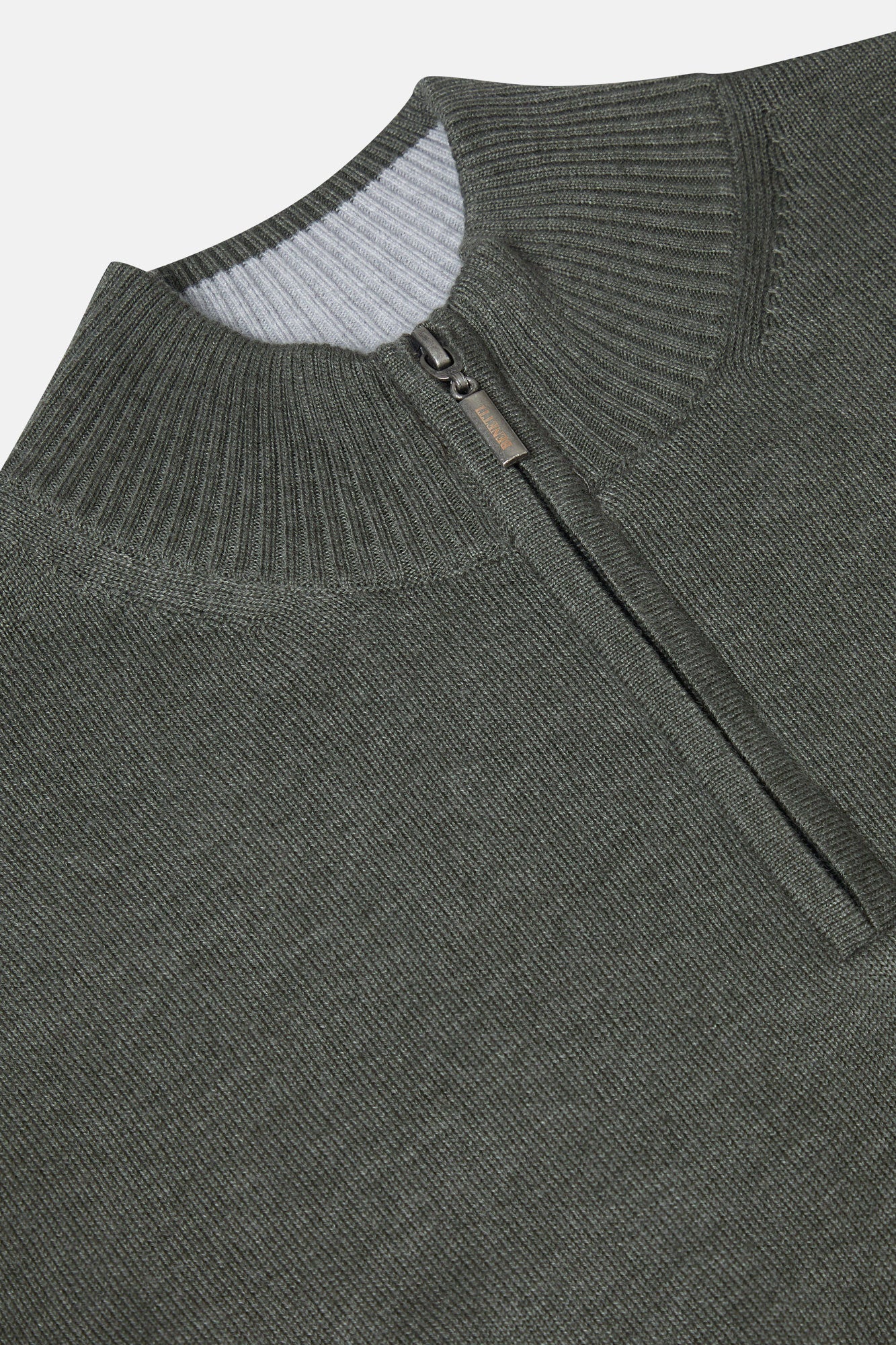 Benetti Qtr Zip Sage Sweater