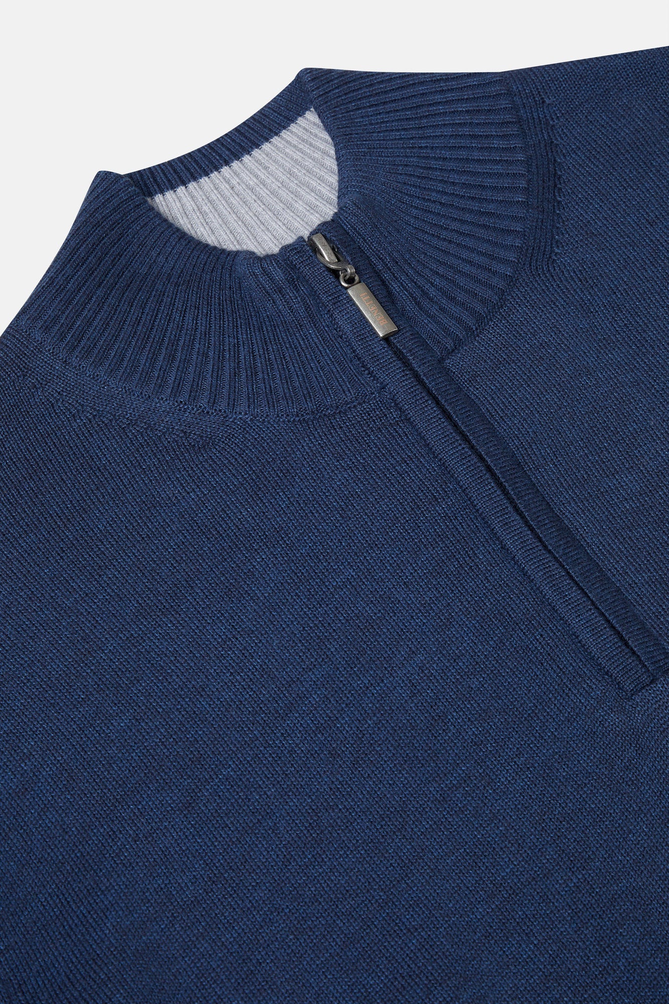 Benetti Indigo Qtr Zip Sweater