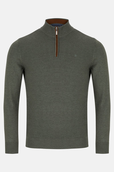 Errol Forest Qtr Zip Sweater