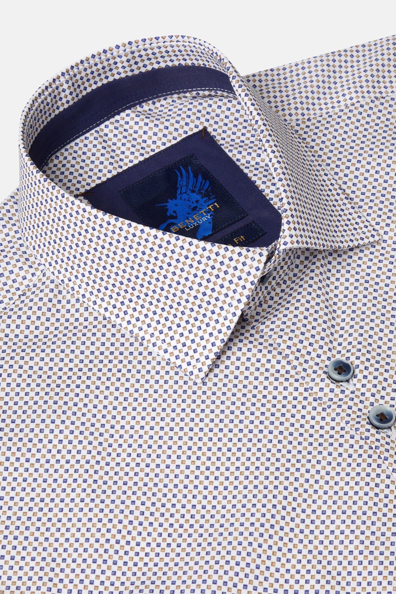 Fulham Beige Long Sleeve Benetti Shirt