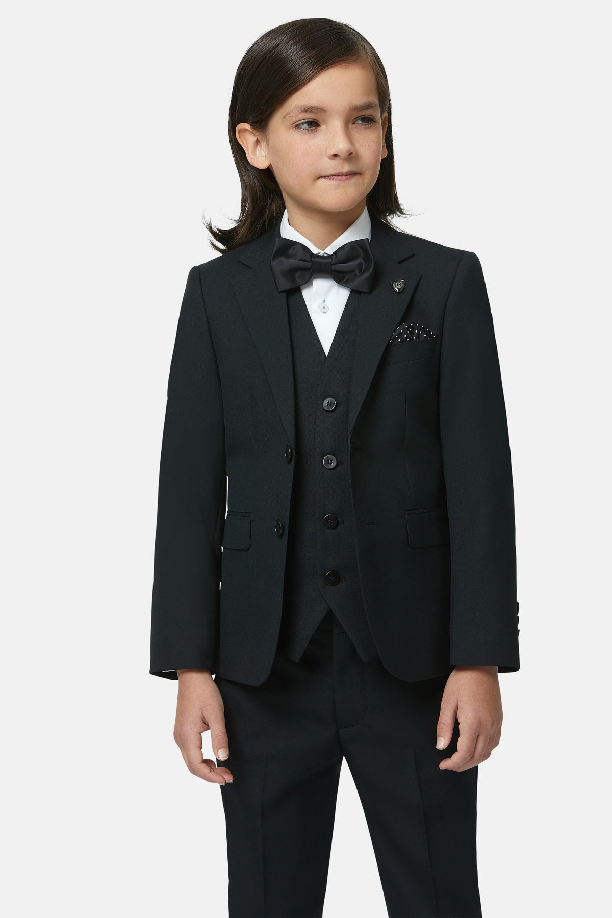 Boys James Black Benetti Suits