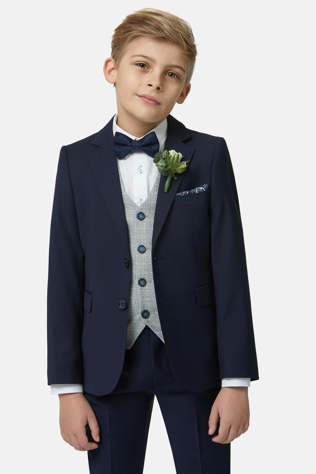 Boys Phillip Silver Waistcoat