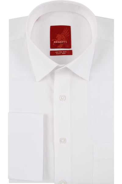 Benetti Double Cuff White Shirt